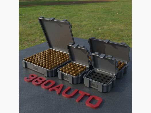 Filamelt scatola per munizioni / .380 ACP / 'coperchio a ribalta' / scatola per cartucce, scatola per munizioni