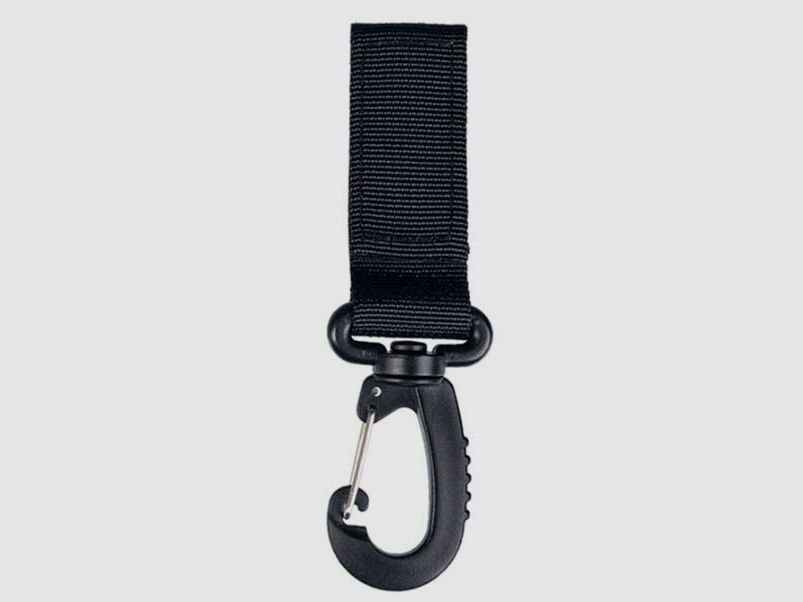 GÜRTELSCHLAUFE MIT KLETTVERSCHLUS UND KARABINER SCHWARZ