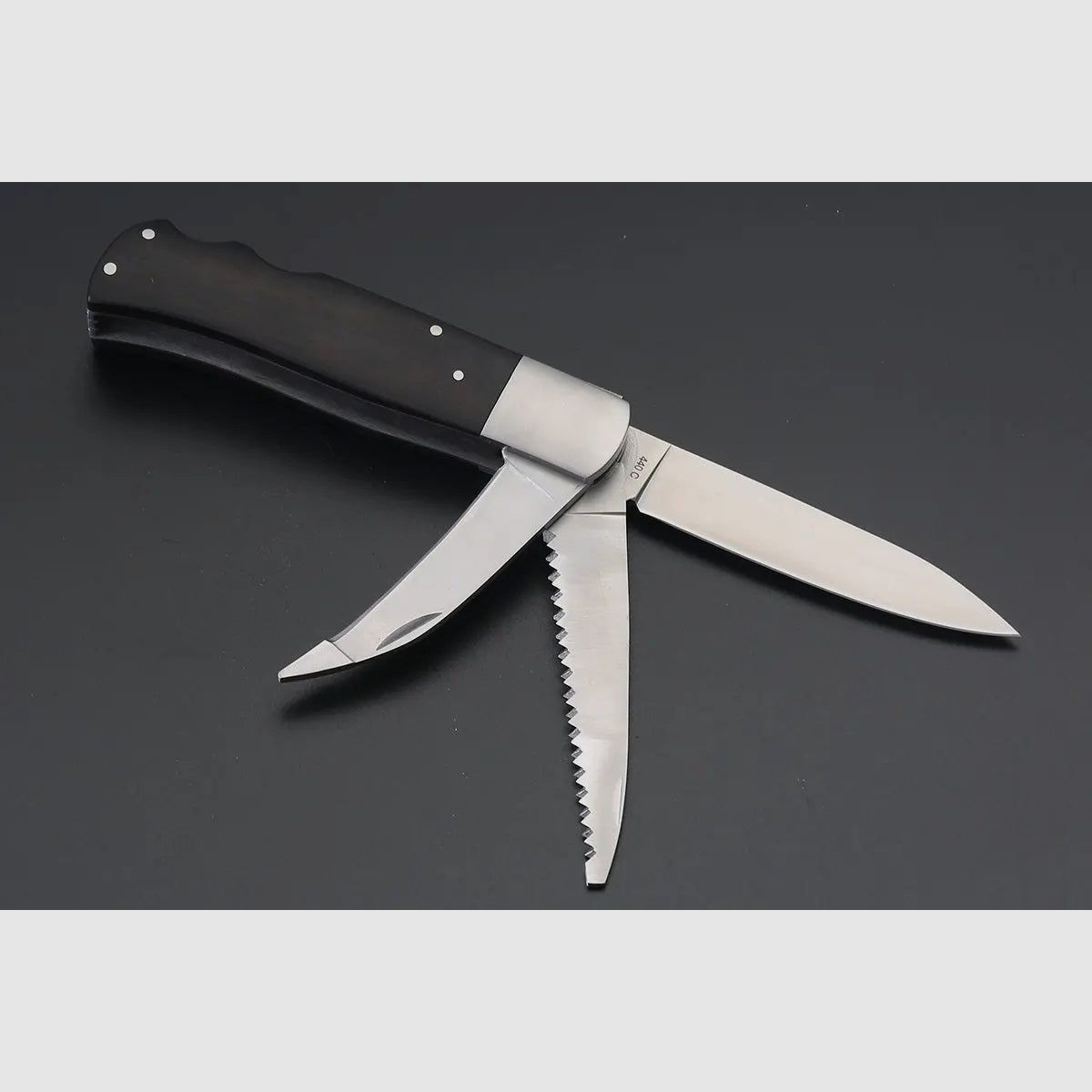 Couteau de poche de chasse PUMA TEC en ébène