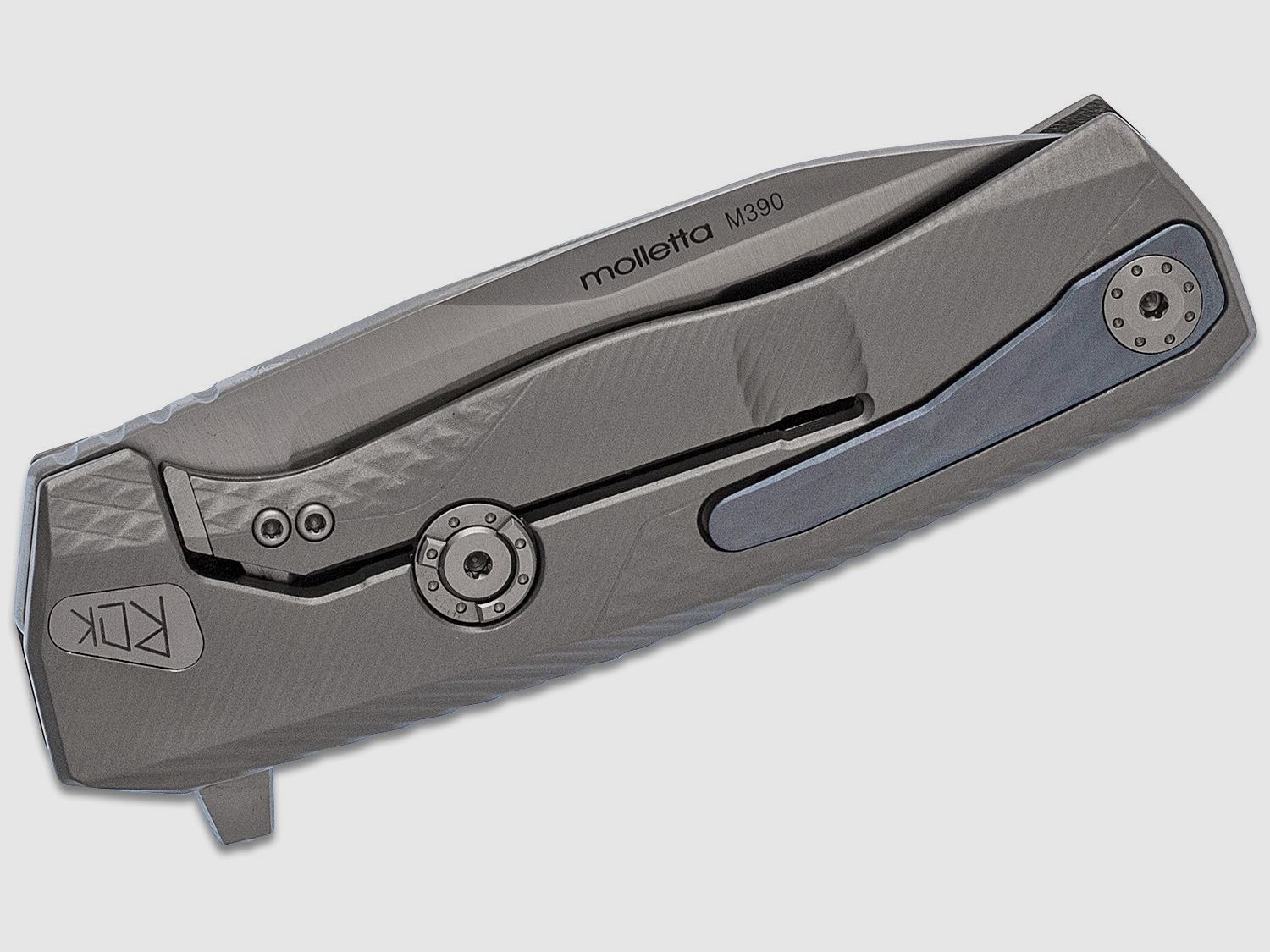 ROK G, M390 Satinklinge, grauer Titangriff | 97321