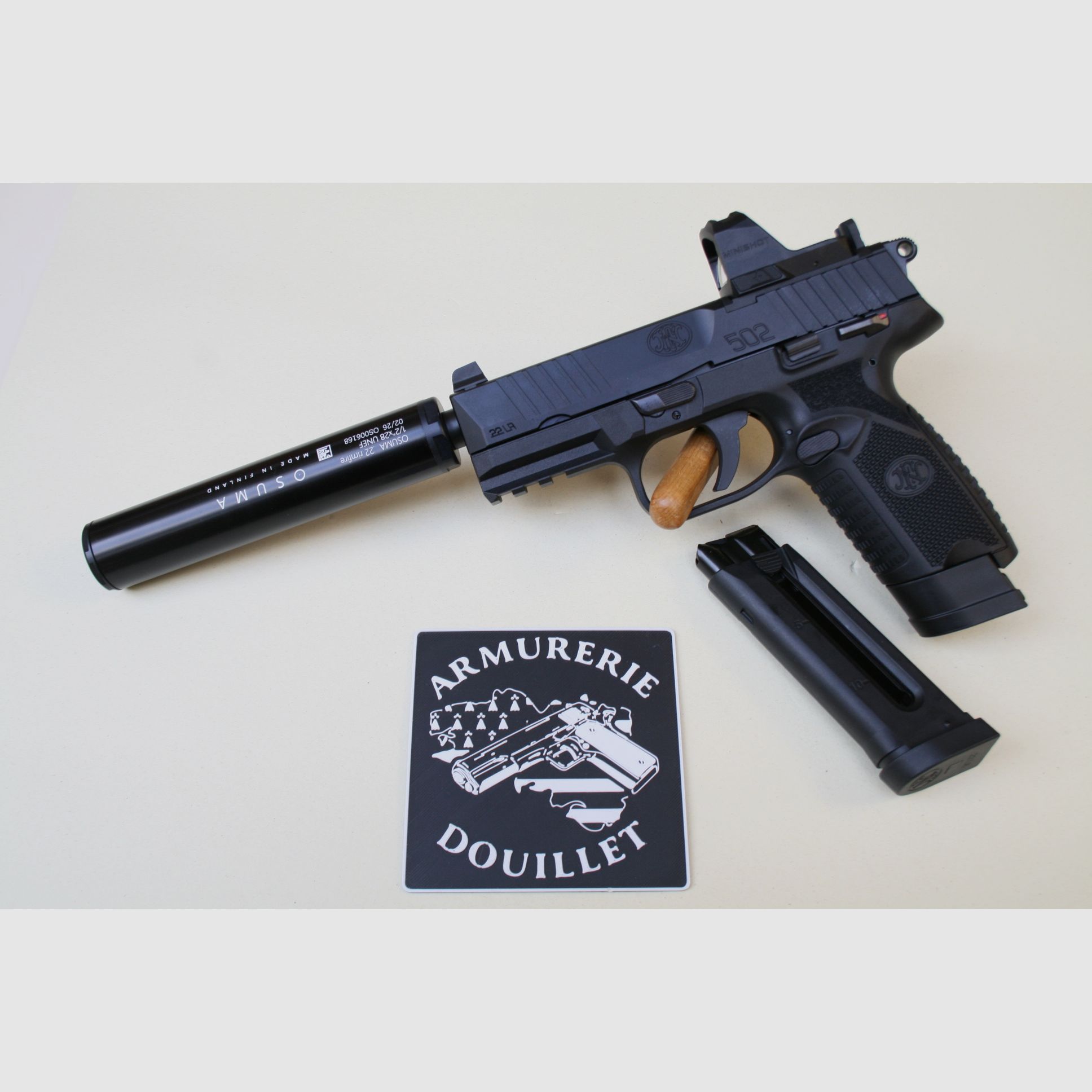 Komplettset FN 502 Pistole Kal.22 LR – SCHWARZ, Bild 1 von 9