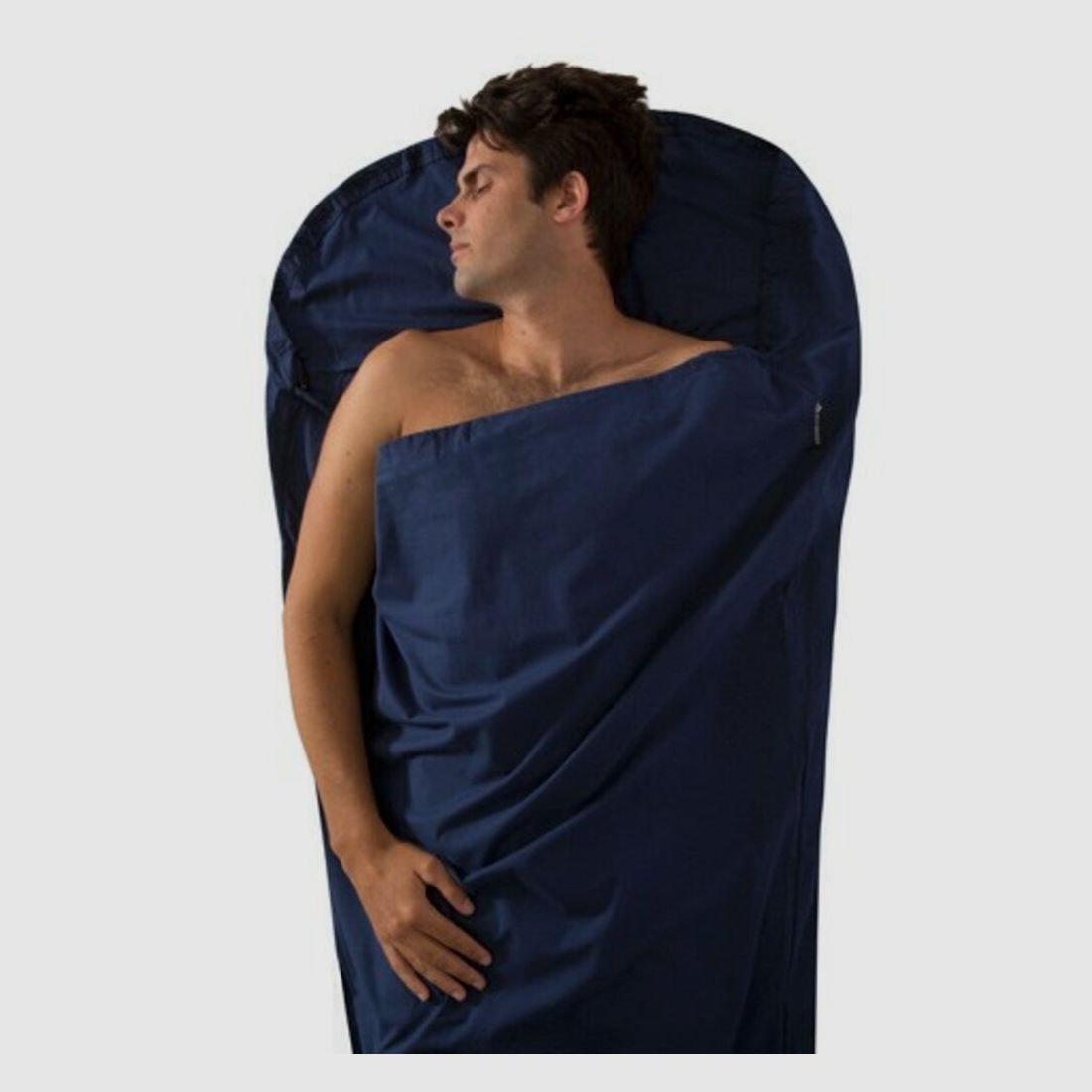 Sacco a pelo in cotone premium Sea to Summit Blu Marino Mummia (con Cappuccio), immagine 2 di 2