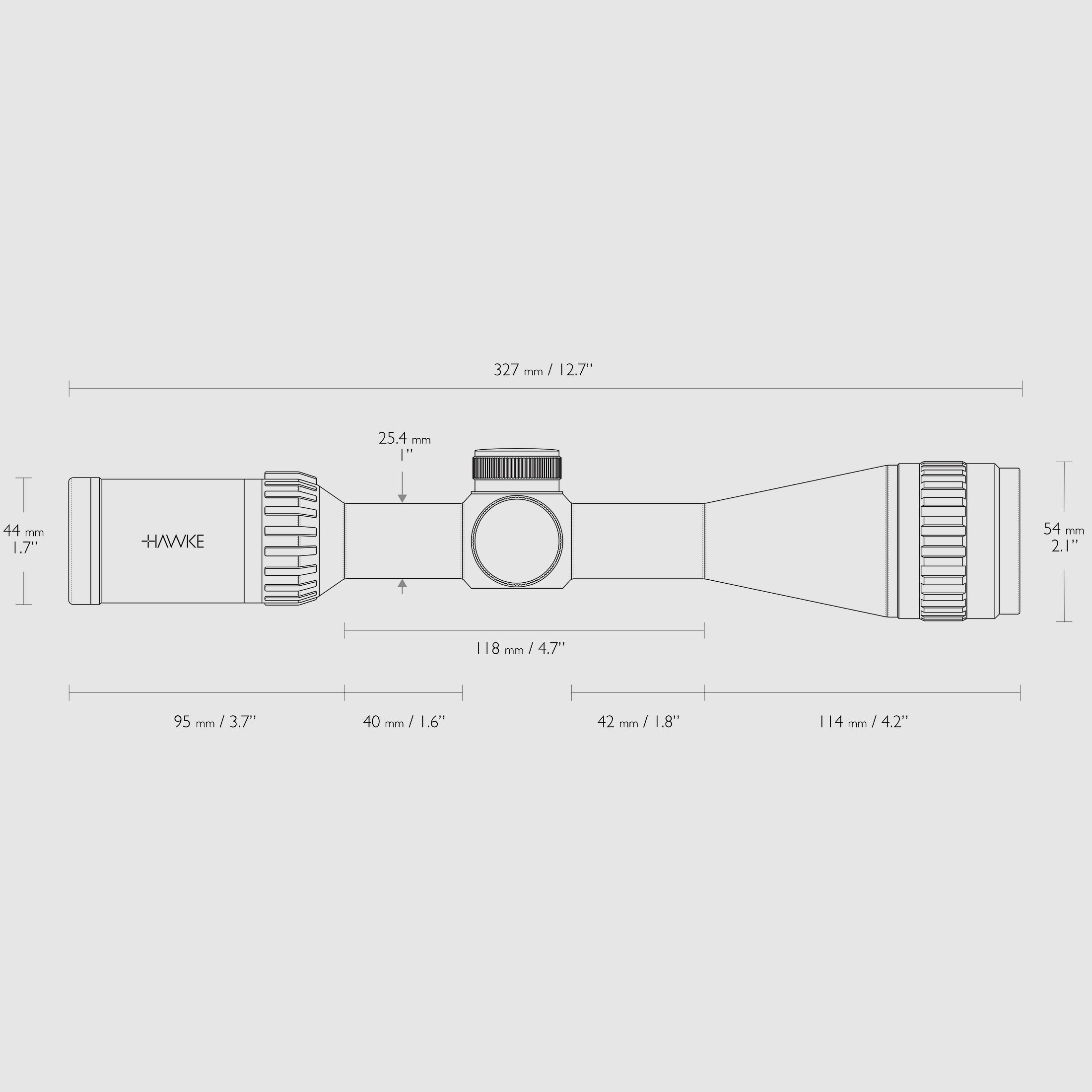 Hawke 13130 AIRMAX 4-12×40 AO AMX Luftgewehr Zielfernrohr