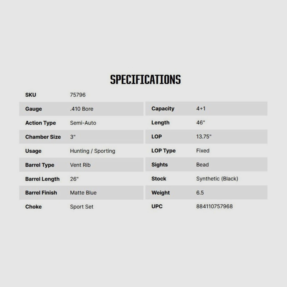 Mossberg International SA-410 Field 26" (26 pollici) .410/76