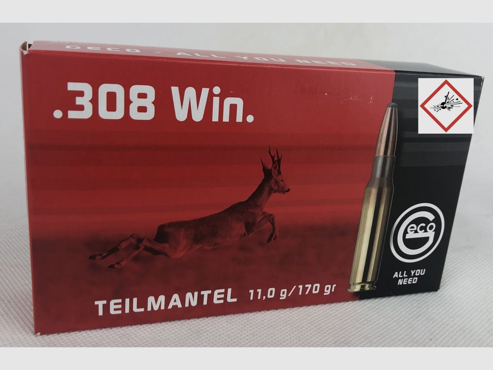 Geco Softpoint jachtpatroon kal. .308 Win TM 170gr