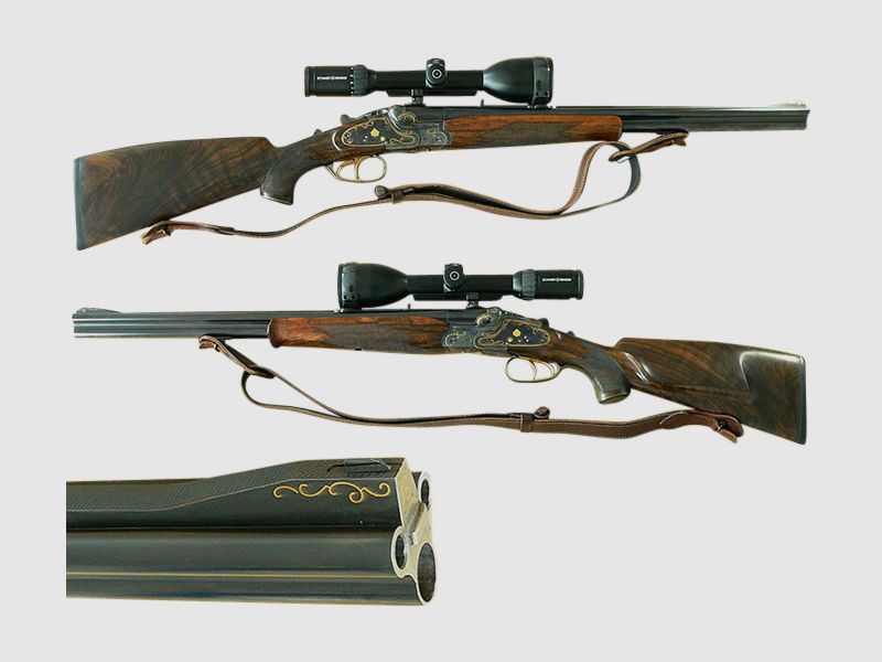 Doble rifle de cañones superpuestos Gebr. Adamy Suhl, Cal. 8x57IRS - 20/76