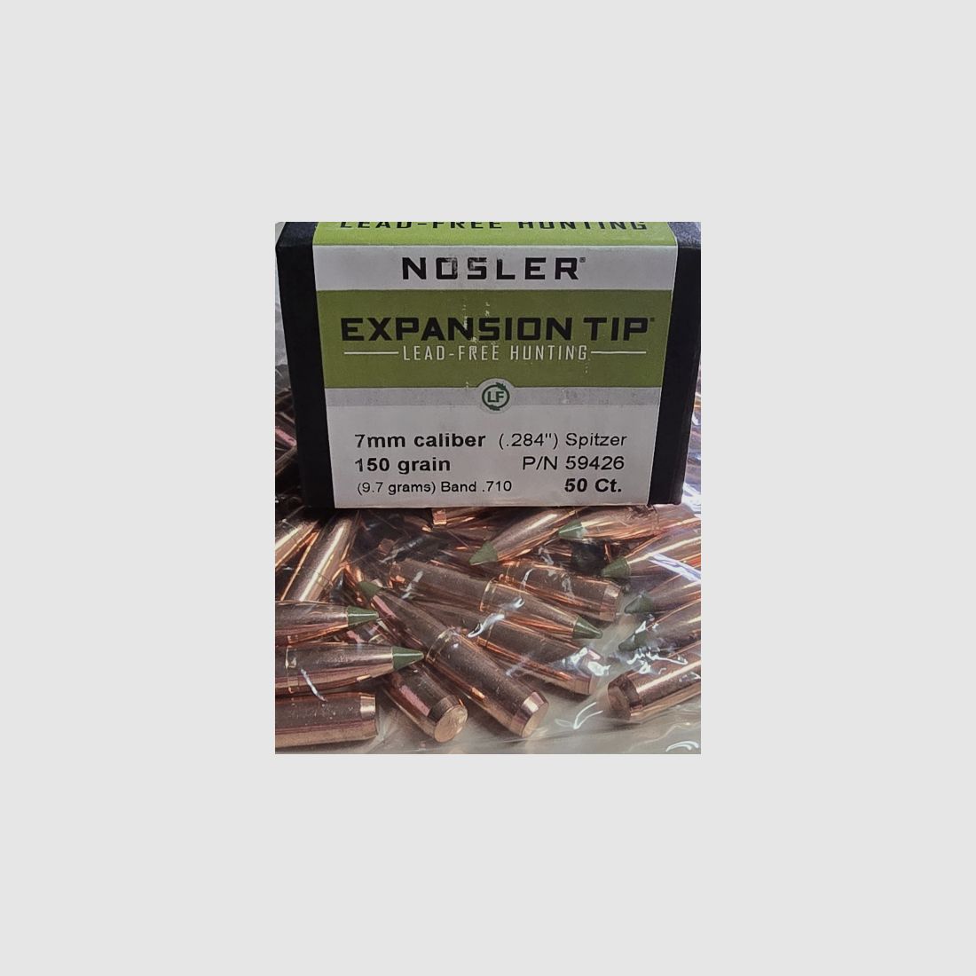 50St. Nosler Geschosse .284 - 150gr. E-Tip ( Bleifrei )