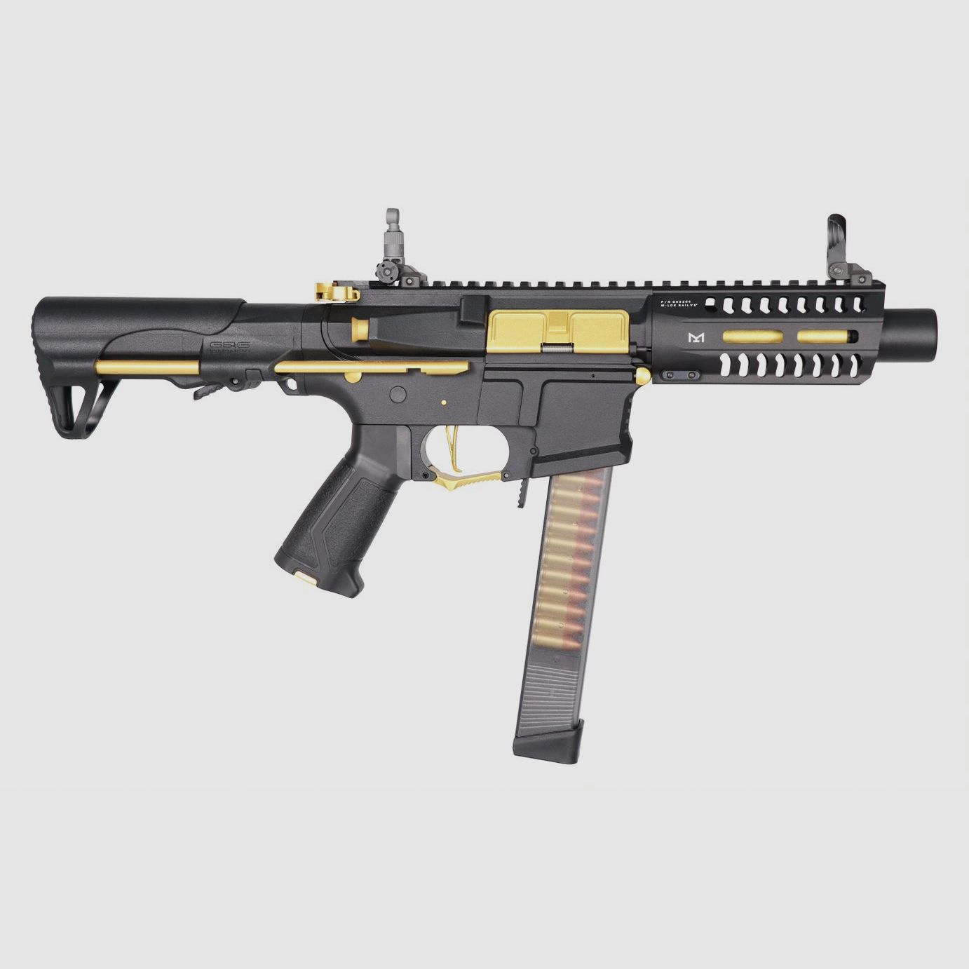 G&G ARP 9 Stealth - Gold mit ETU Airsoft - max 0,5 Joule