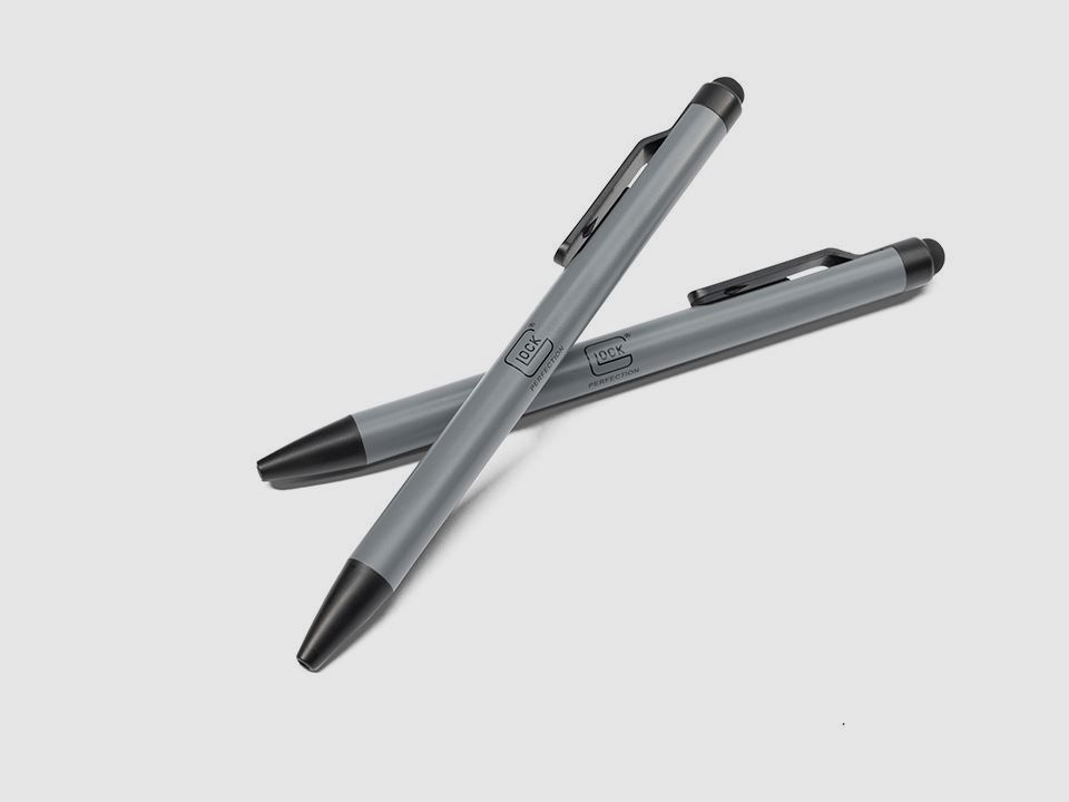 Glock Kugelschreiber „Combi Metal Black“ – Metall – Touchpen – blaue Mine