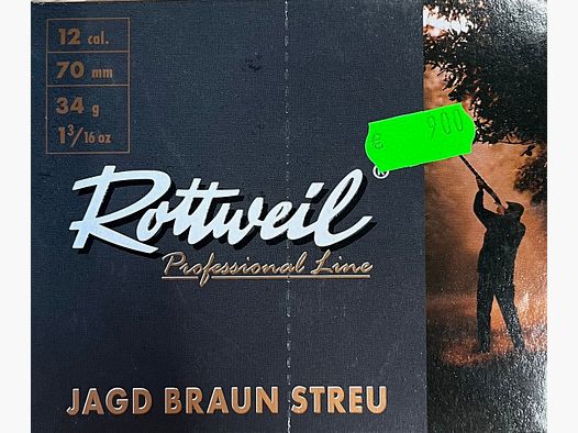 Rottweil JAGD BRAUN STREU 12/70 34g 3,2mm - 10 Schuss