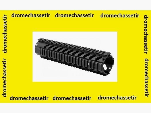 Floating handguard with 4 picatinny rails for AR15, M4 of 23.3 cm