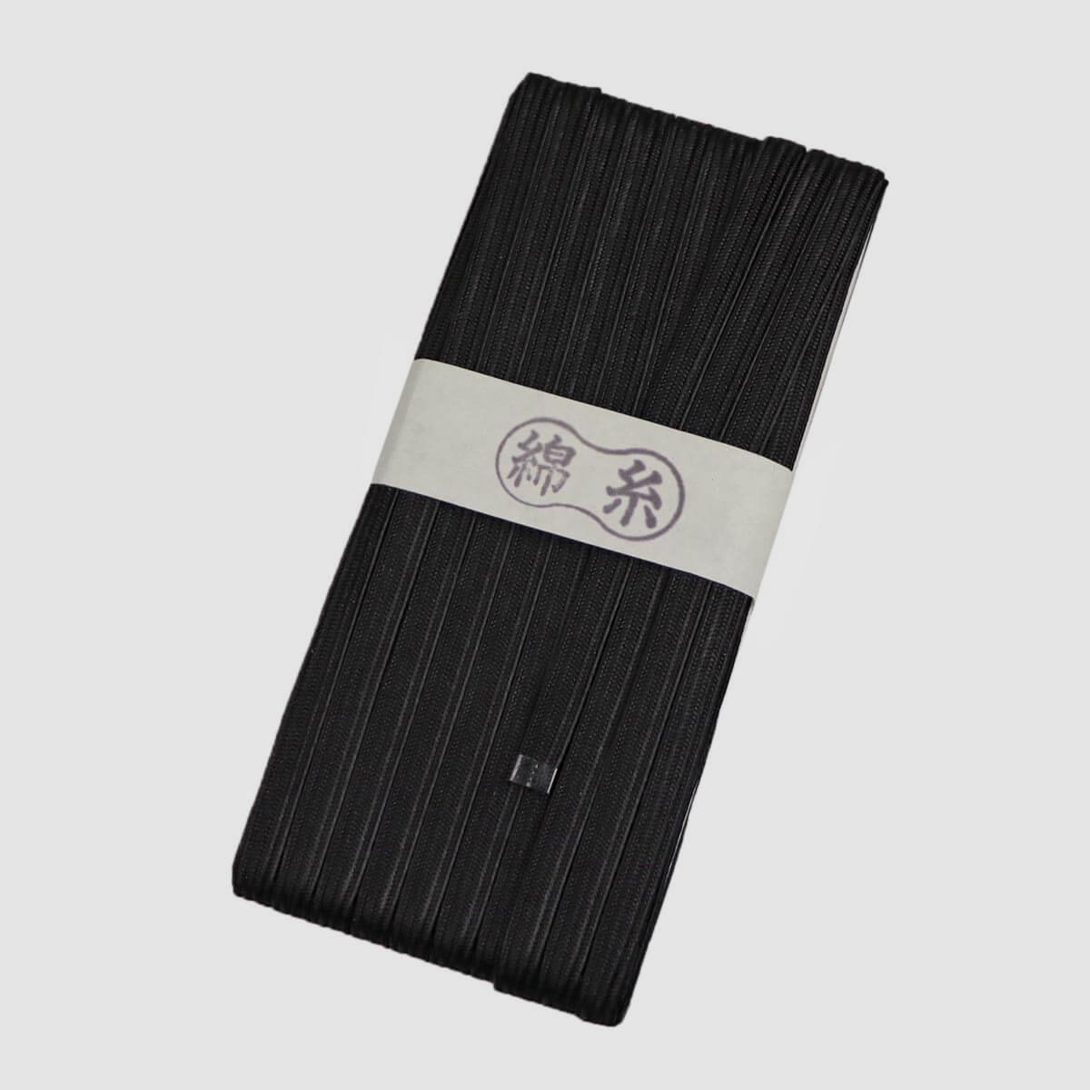 Tsuka Ito Griffband aus Japan 4m Schwarz Baumwolle