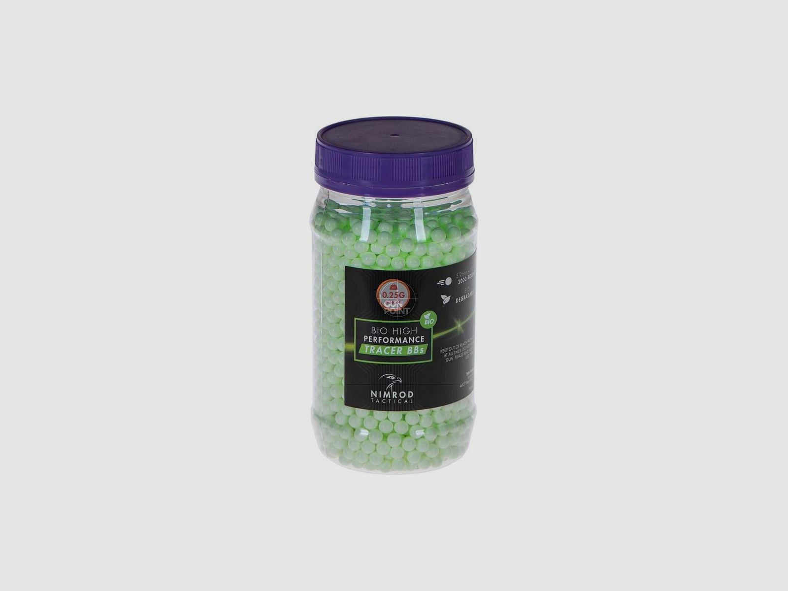 Nimrod 0.25g Bio Tracer BB Professional Performance 2000rds-Grn
