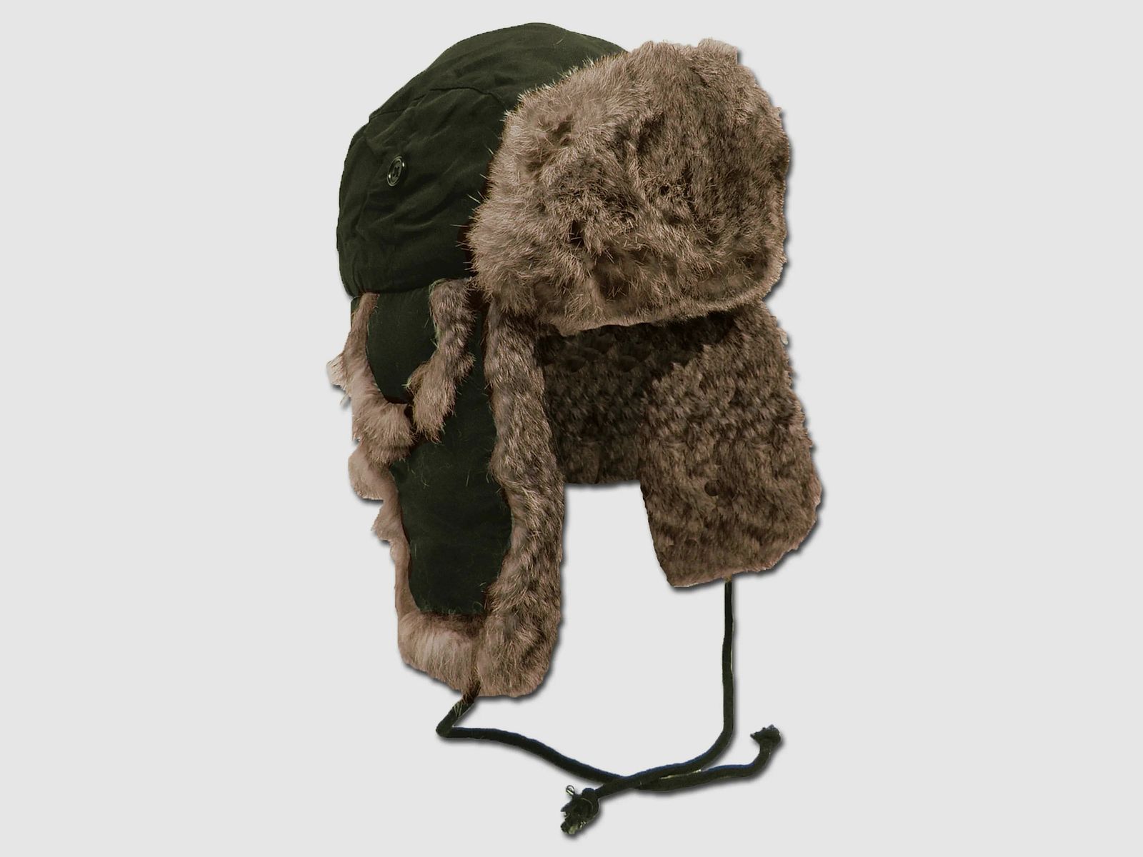 MFH Fellmütze mit Kaninchenfell oliv