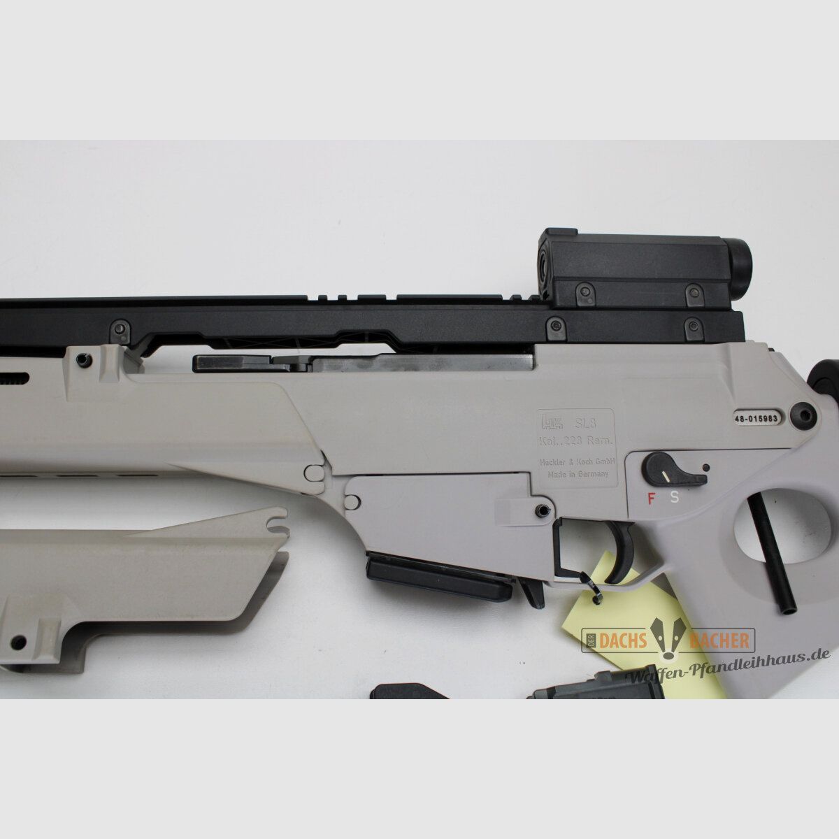 Rifle SL H&K Heckler & Koch SL8 cal. .223 Rem con 2 cargadores mira G36