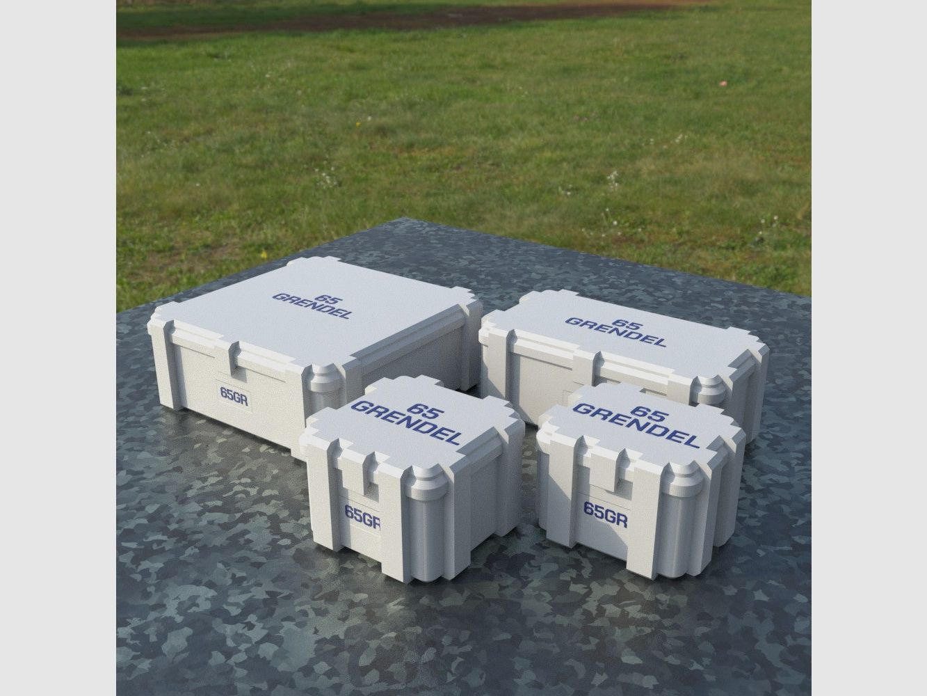 Filamelt ammunition box / 6.5mm Grendel / 'flip lid' / cartridge box, ammo box, image 4 of 8
