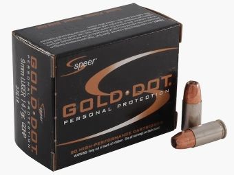 Speer Gold Dot Protection Personnelle 9mm Luger 147GR GDHP 20 cartouches