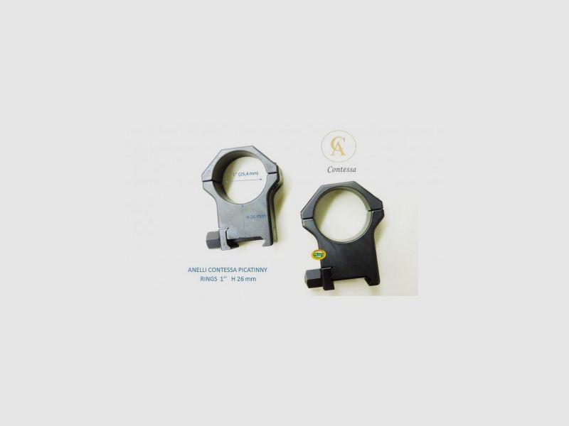 CONTESSA Picatinny-Ringe 1 Zoll (25,4) H 26 mm
