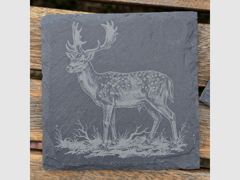 Hunting-themed slate coasters for hunters