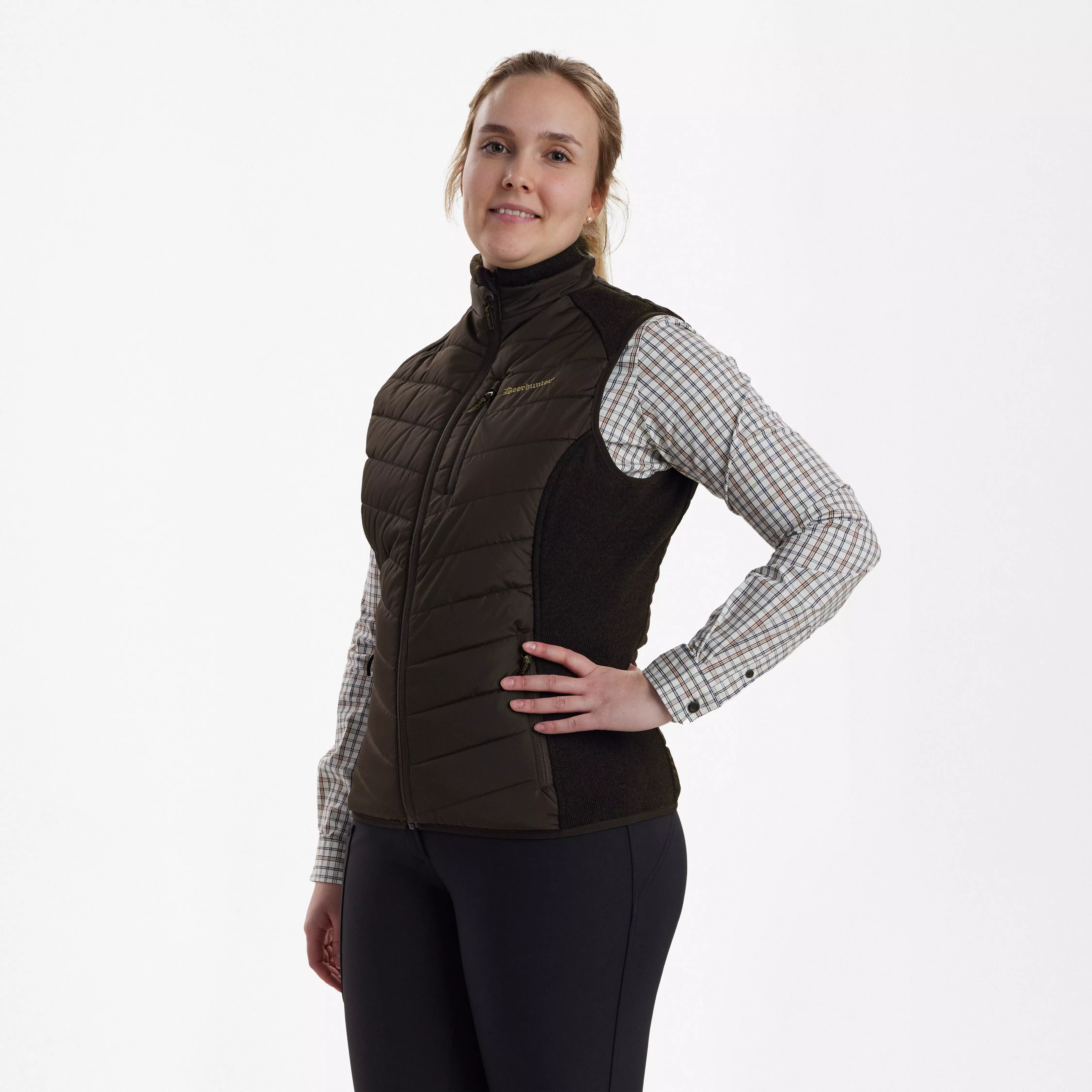 Lady Caroline gilet matelassé - Brown Leaf, image 1 sur 5