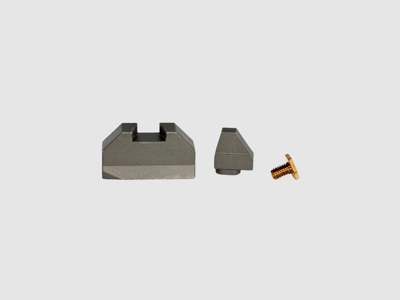 2x MIRAS DE HIERRO de ATHENA PRECISION tamaño completo para Glock, Walther PDP (0,3")