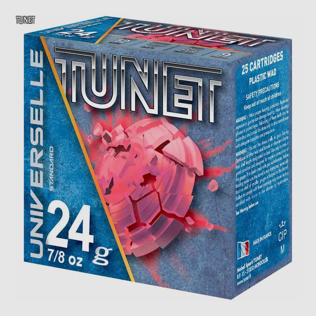 TUNET 12/70 UNIVERSELLE TRAP 2,4mm 24g 25Stk
