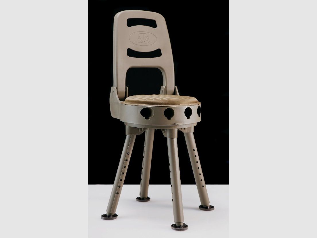 SILLA DE CAZA QUAKE STAG con plato giratorio de 360 grados, portátil y plegable, fácil de transportar, incluye bolsa de transporte.