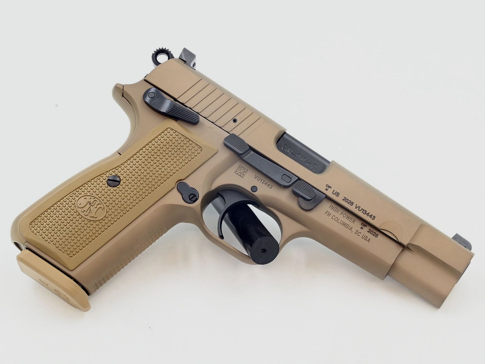 Pistole FN – High Power FDE/FDE, 9×19, 17 Schuss, 2 Magazine, Bild 2 von 3