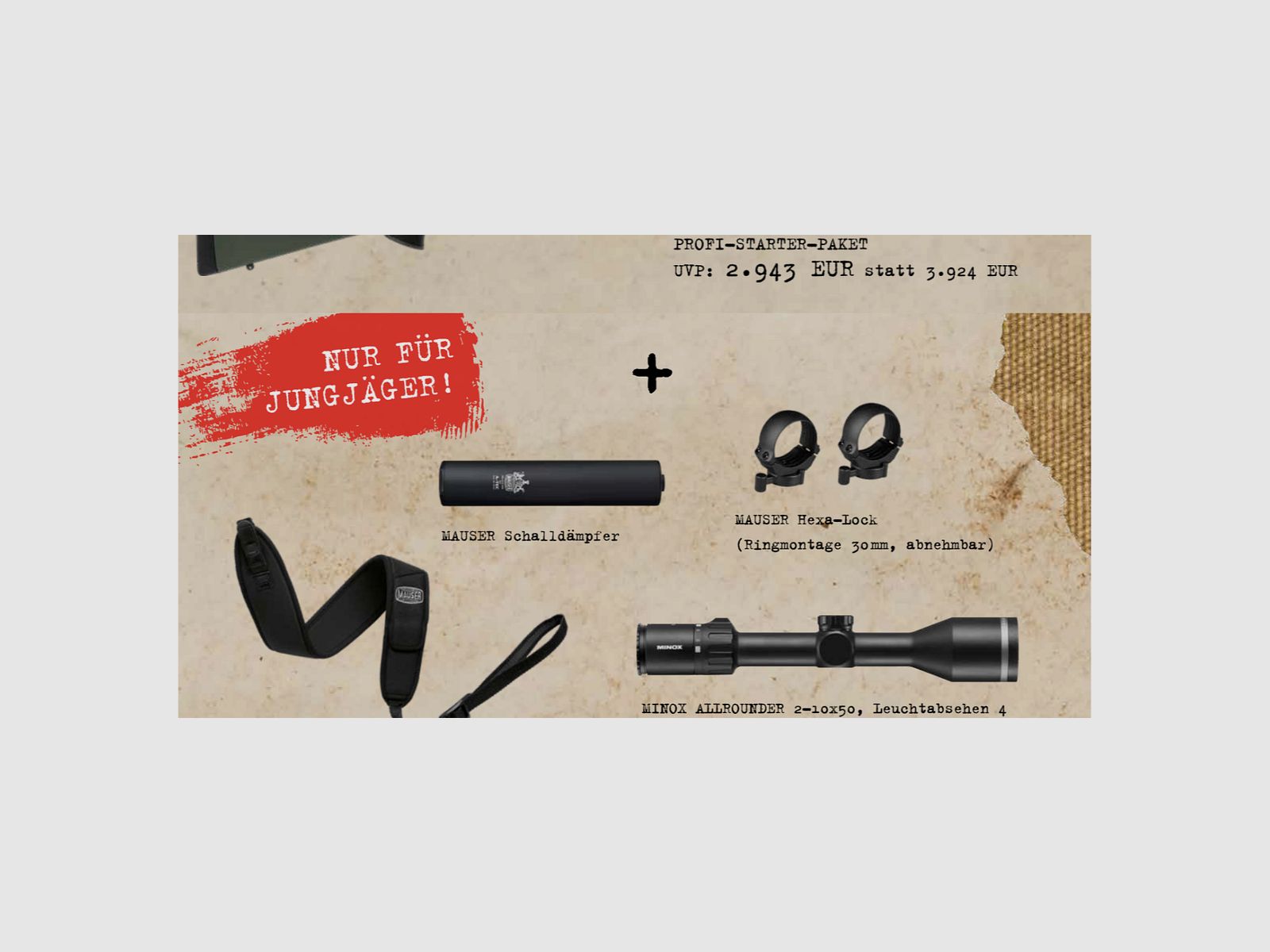 MAUSER M18 Waldjagd | Jungjäger 2024 | Profi-Starter-Paket