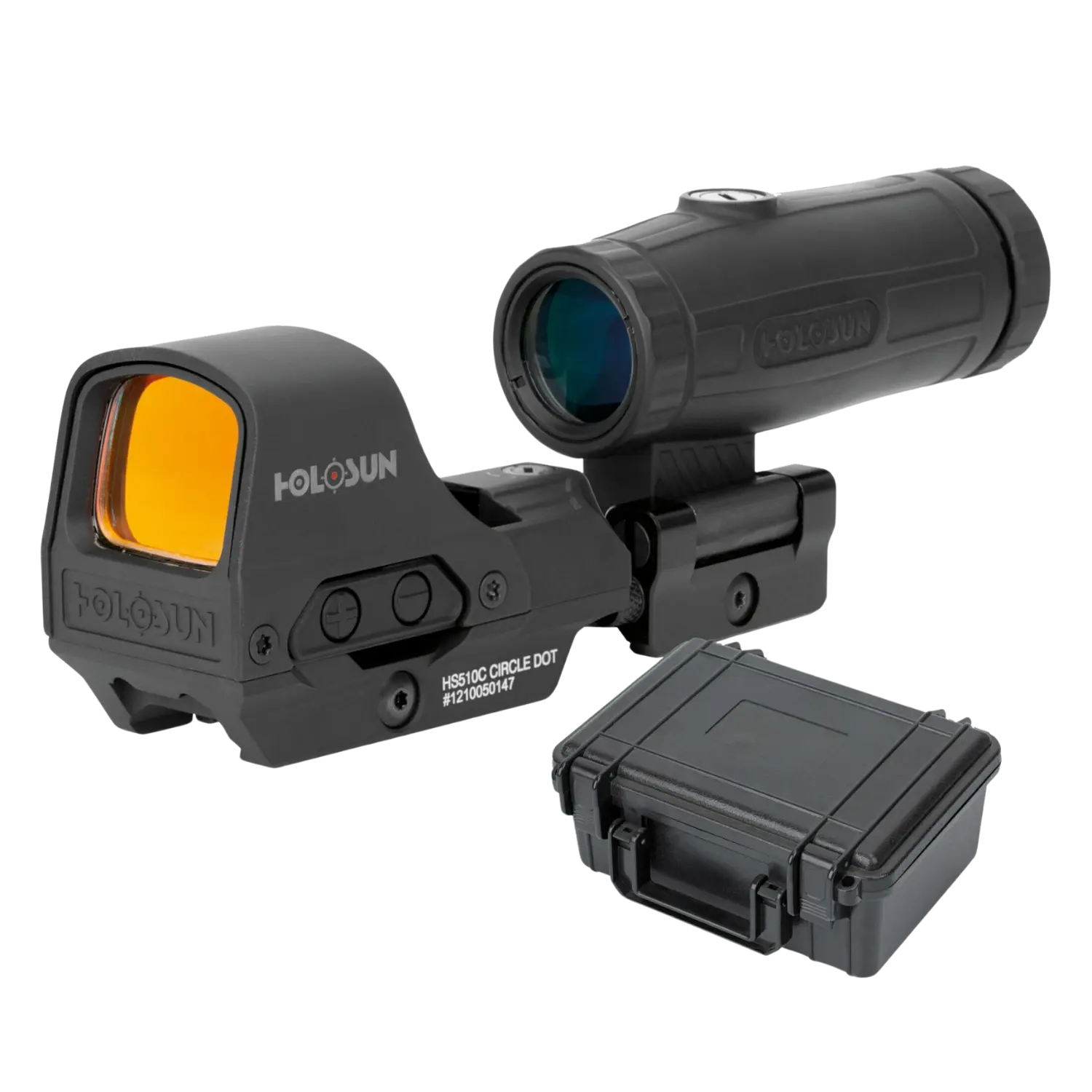 Holosun Set HS510C Reflexvisier + HM3X Magnifier incl. Schutzkoffer Schwarz / Grün, Bild 2 von 8