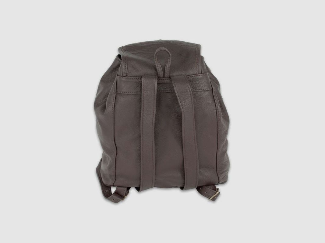 Zaino in pelle 1 tasca - marrone vintage, immagine 6 di 7