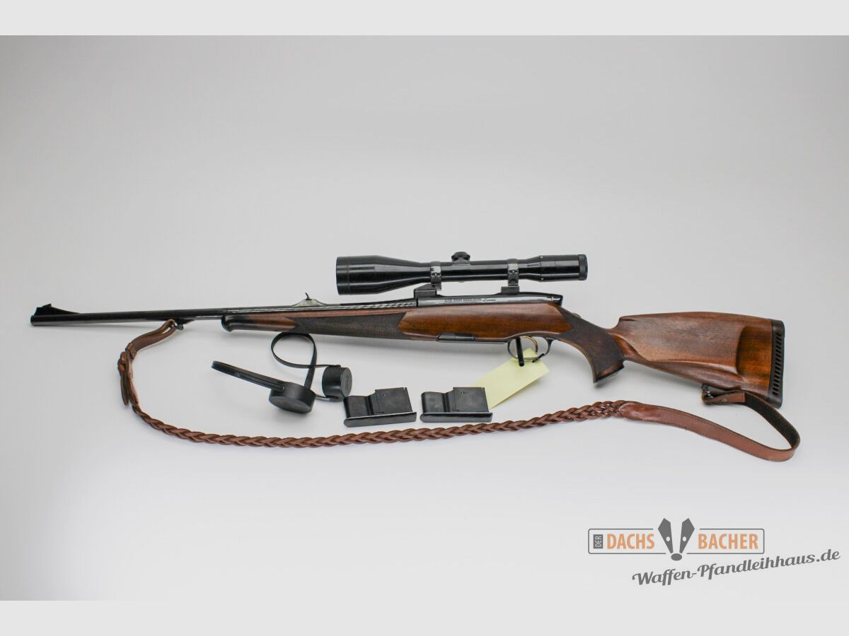 Bolt Action Rifle Steyr Mannlicher Luxury Cal. 7x64 with 3 Magazines and Zeiss Diavari ZA, image 1 of 8