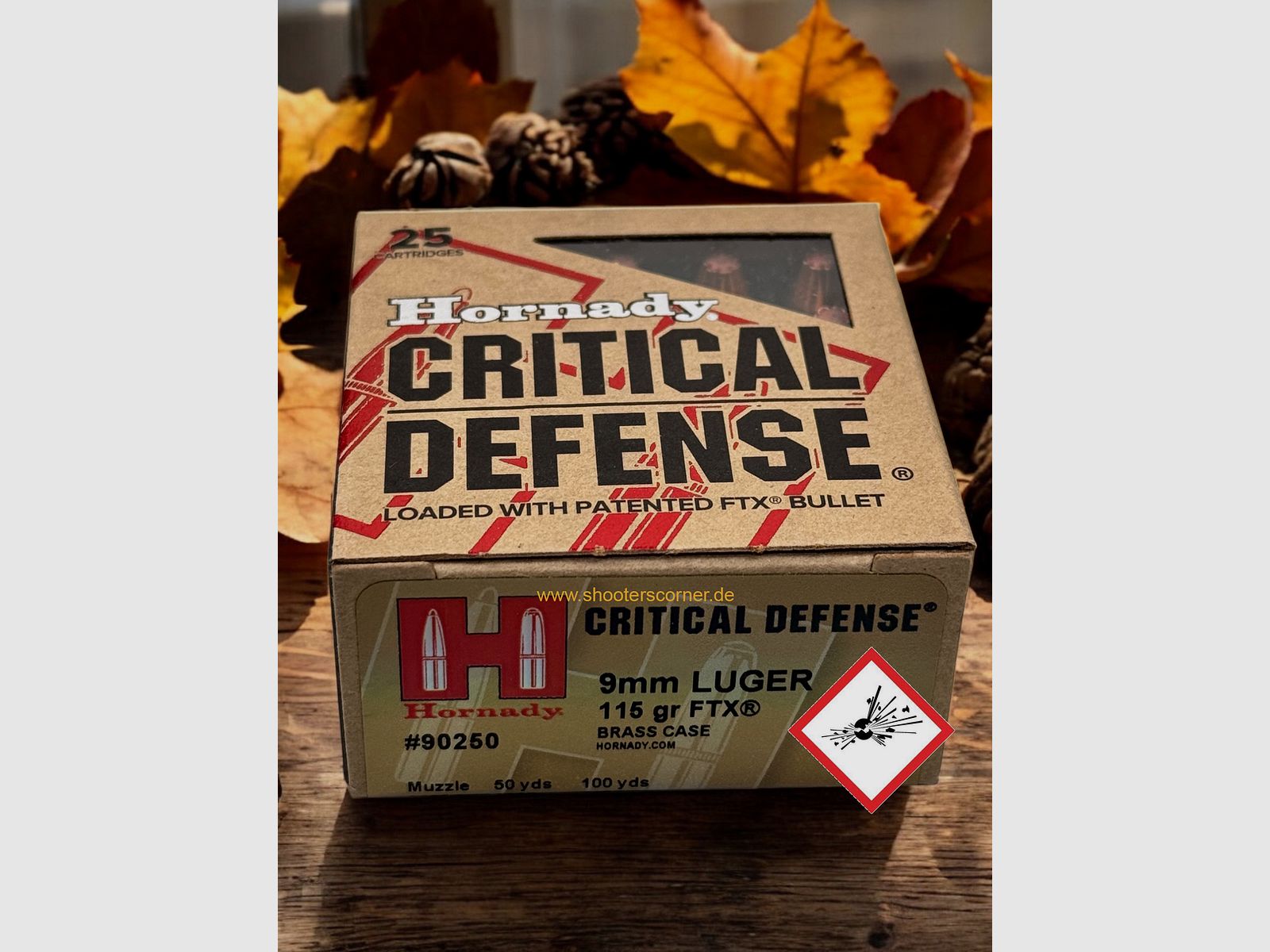 Hornady Fangschusspatrone FTX CD caliber 9mm Luger 115 grains