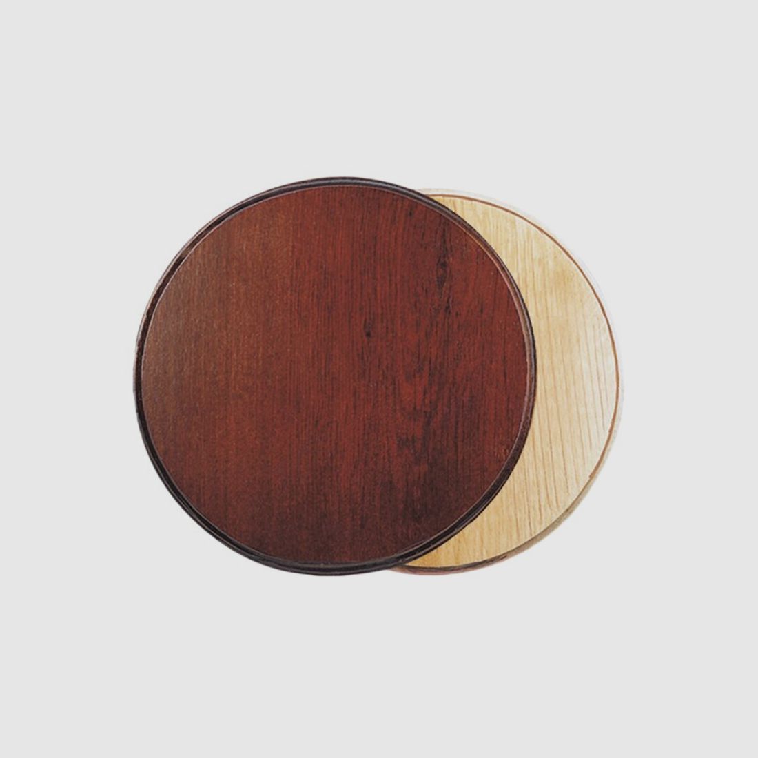 Round oak wood signs for boar weapons, diameter 19 cm, dark