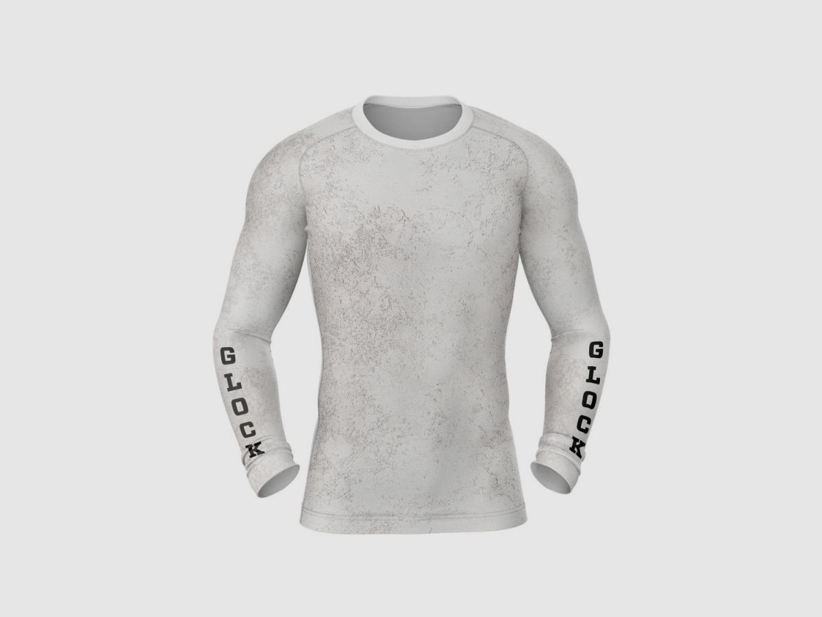 DED GLOCK Competition Long Sleeve Compression T-shirt White, size: 5XL, Clothes type: Regular (Men), image 1 sur 3