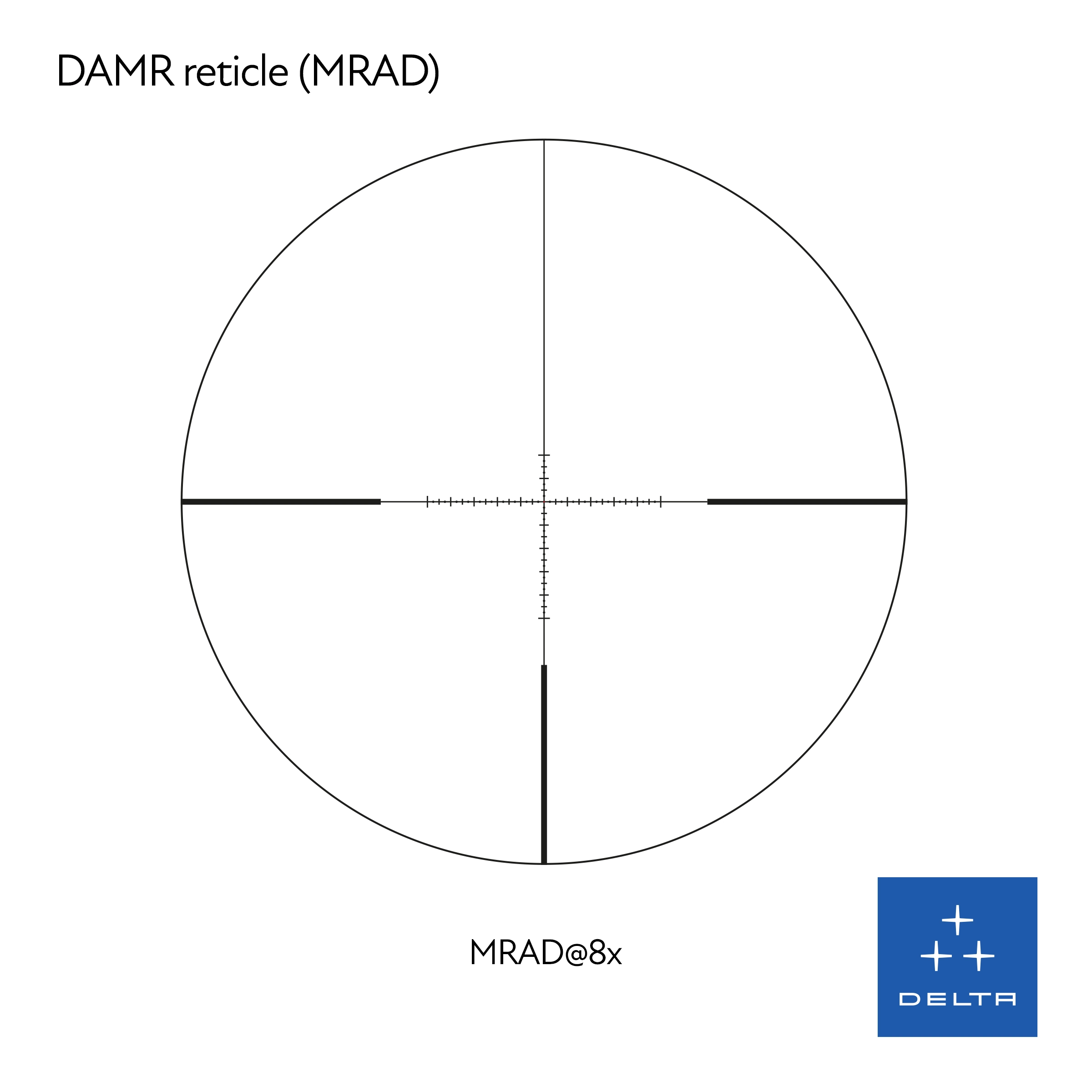 Delta Stryker HD 1-8×24 SFP telescopio con reticolo MRAD, immagine 5 di 6