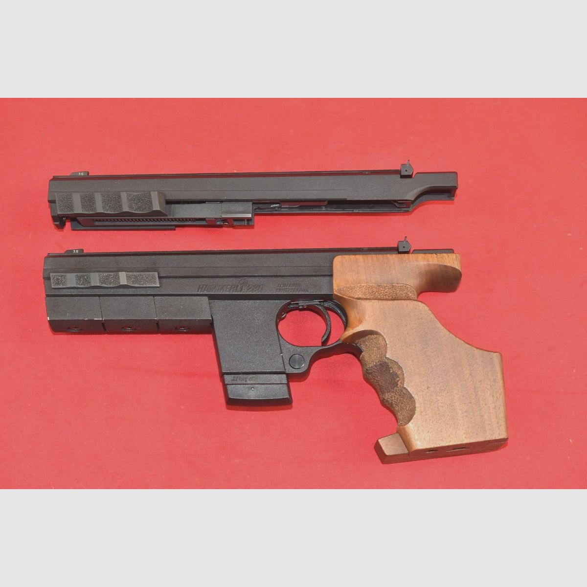 #8245 HAMMERLI 280 pistola cal. .22lr + adattatore cal. .32S&W, immagine 1 di 26