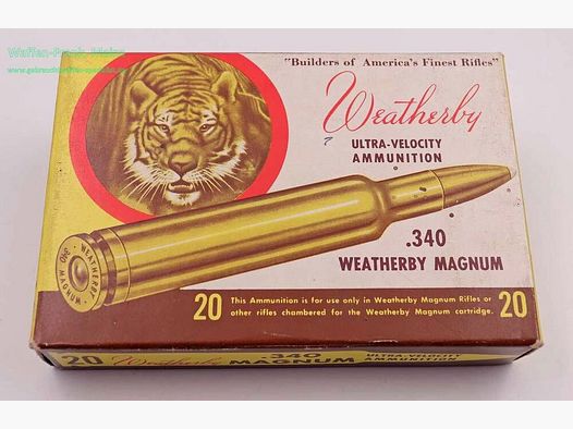 Weatherby - USA Büchsenpatronen .340WBY.Mag