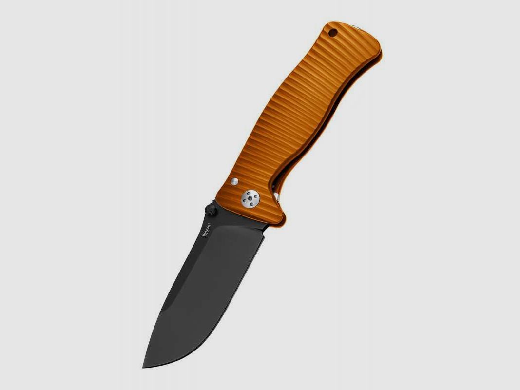 Lionsteel SR1 Aluminium Taschenmesser, Orange, Schwarz, D2