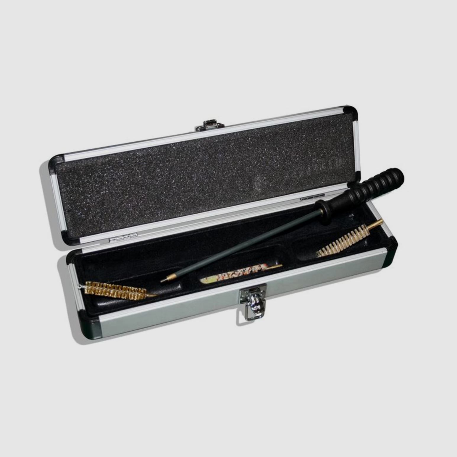 EVOLUTION – Pistolet / tige de nettoyage Cal. 9mm Para / ensemble dans une élégante boîte en aluminium avec filetage M5