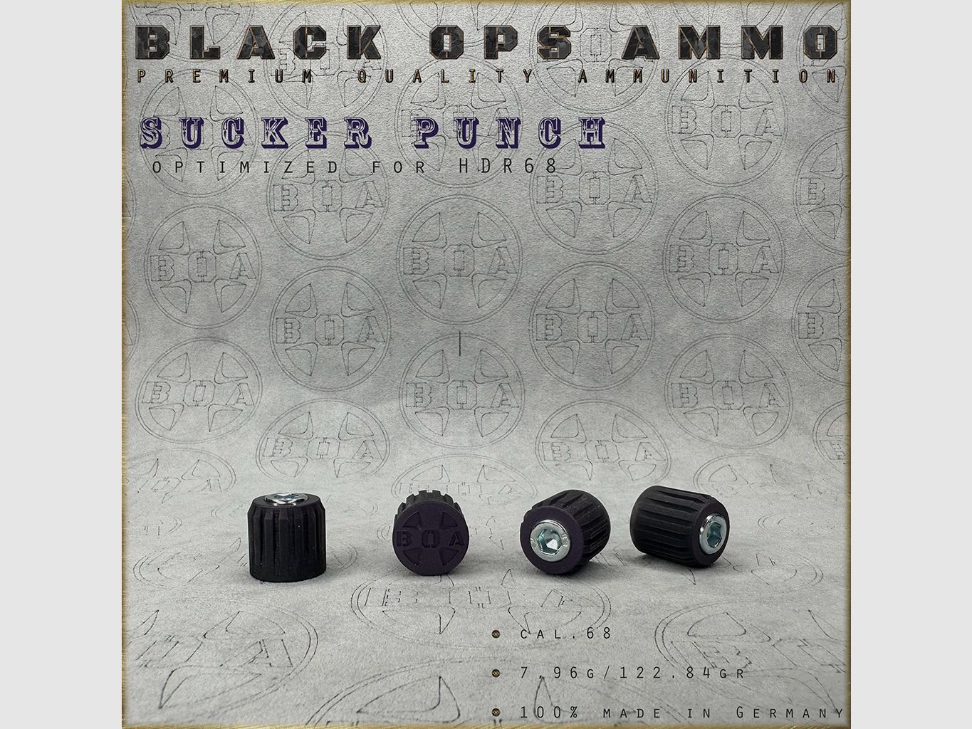 10x + 2 Sucker Punch BLACK OPS AMMO HDR 68 TR cal.68 ammunition T4E Umarex HDR68 TR68