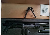GoGun AEA Megalodon F-Series 7.5 Joule | Cal .50 Air / PCP Rifle | with JADS double tank | Bipod | Tank clamp | 2x 12 shot aluminum magazines | + grip stabilizer inserts | with accessories & invoice
