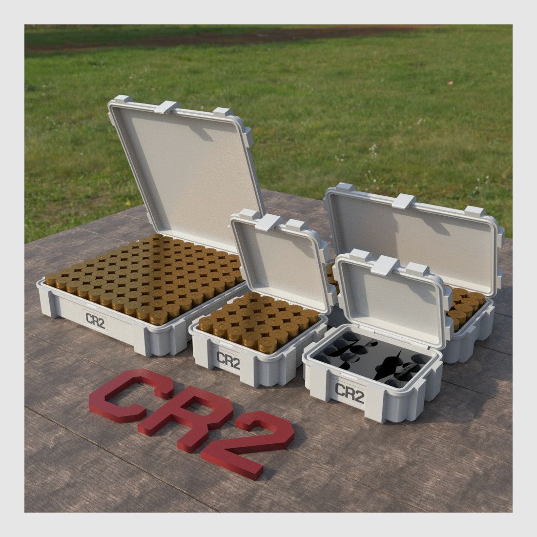 Filamelt CR2 Batteriebox "Klappdeckel" – für 20 / 25 / 50 / 100 Batterien