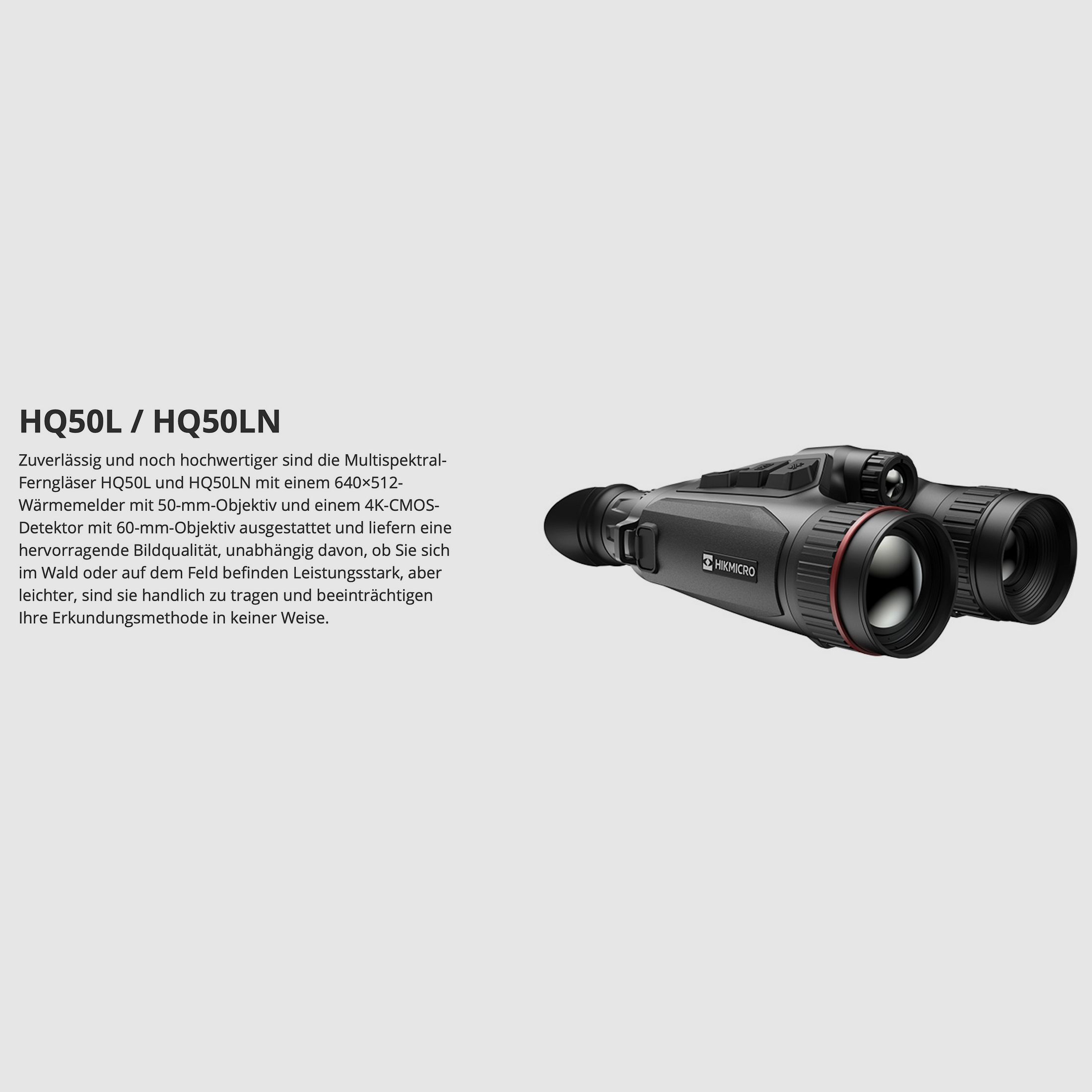 Hikmicro Binocular Habrok Pro HQ50L Wärmebild/Nachtsicht/Digitalkamera 850Nm 3840 × 2160