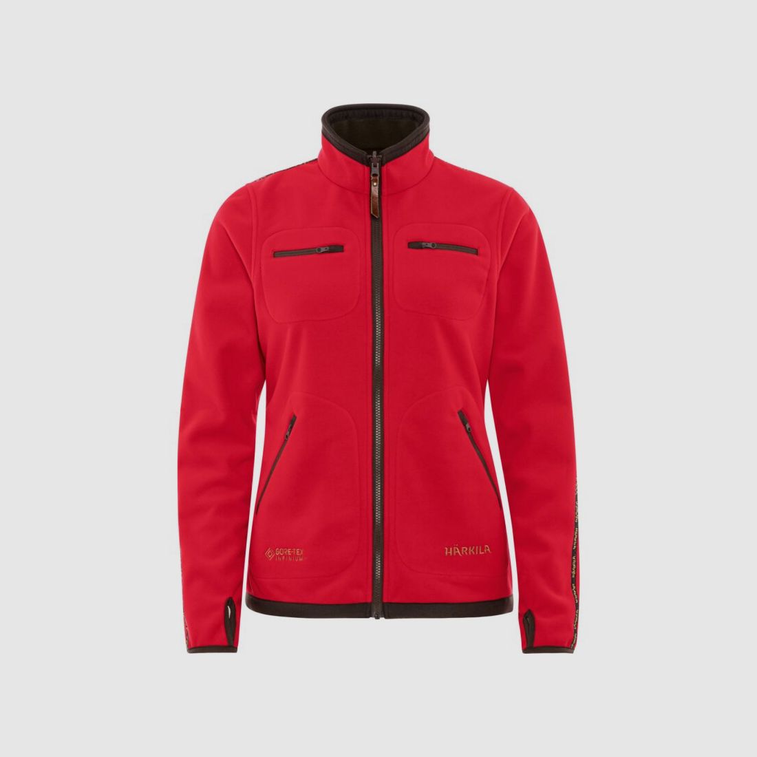 Chaqueta de forro polar Härkila Kamko para mujeres marrón / rojo