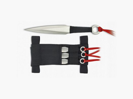 Lot de 3 couteaux de lancer avec ruban