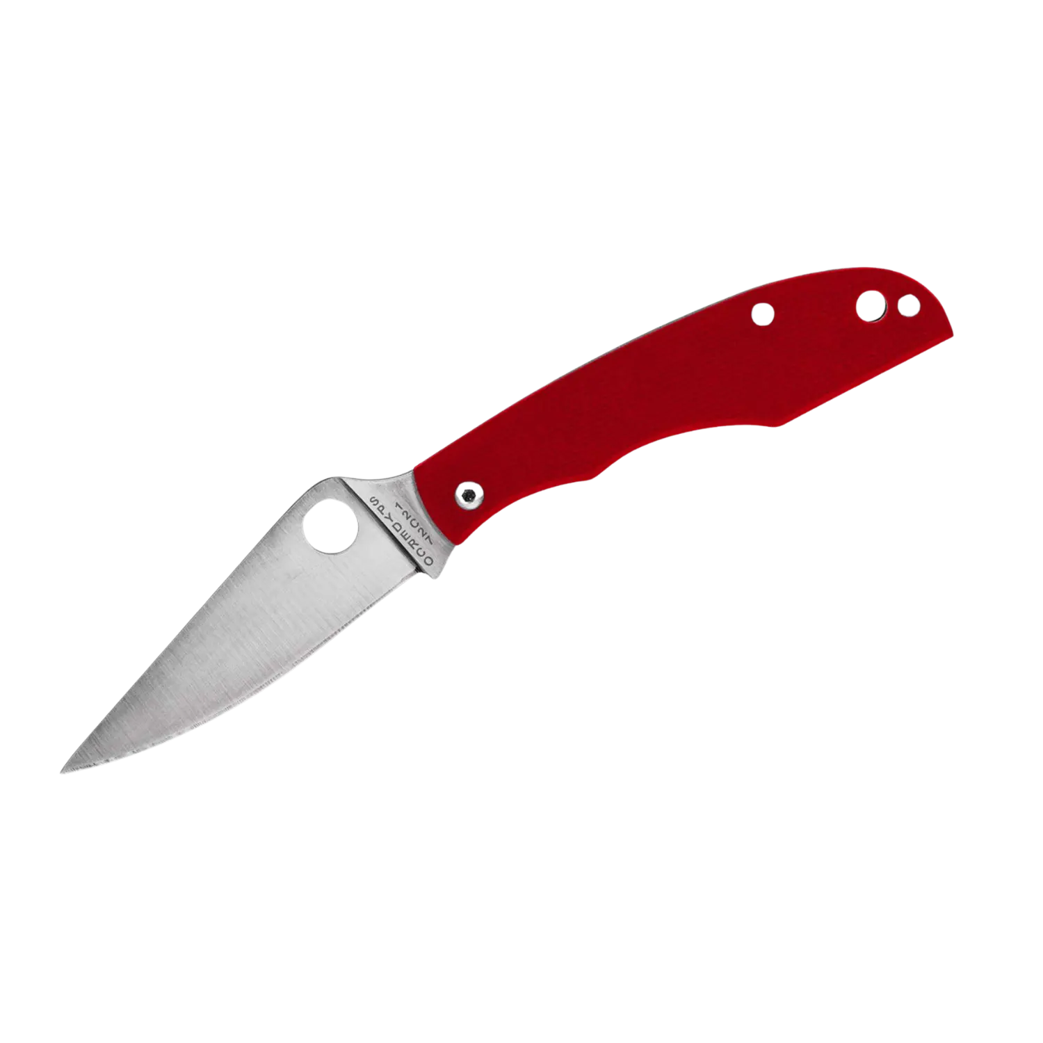 Spyderco Grasshopper G10 Red PlainEdge Slipjoint-Messer