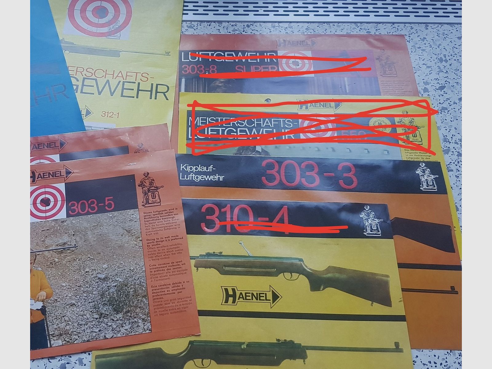 Haenel VEB Suhl Mod.  303 310 312 550  Beschreibung Bedienungsanleitung Luftpistole Luftgewehr KK Gewehr Co2 Pistole siehe Beschreibung. Preis ab
