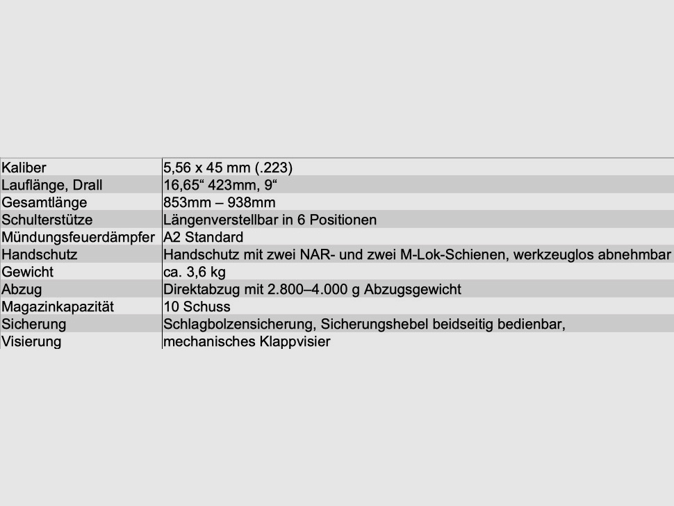 HAENEL CR223  - 16,75"  -  schwarz - langer Handschutz