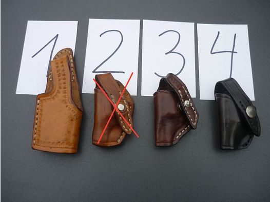 HKDesign Holster Art. Nr. 002: Einfachholster für Derringer Little Joe und unbekannten anderen - 3 x für Linkshänder 1 x Rechtshänder